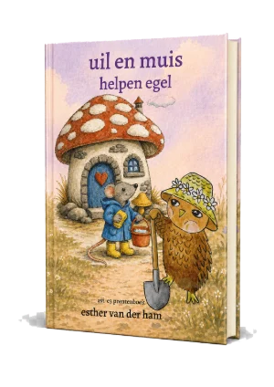 Boekomslag Uil en Muis helpen Egel, AVI E3 prentenboek met werkboekdeel